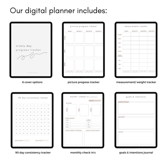 Ninety Day Progress Tracker | Digital Planner